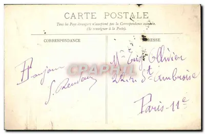 MANTES — A Subprefeitura — Cliché A. Bertran, edição Mantos. — Verso