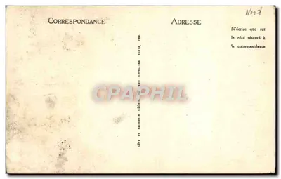 Cartolina d'epoca Cambrai L'Hotel De Ville — Verso