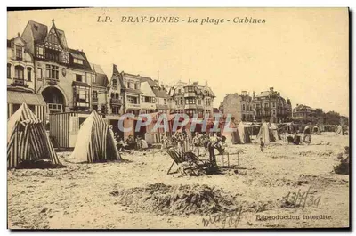 Bray-Dunes - A praia - Cabines — L.P. Editor, n° 134/34
