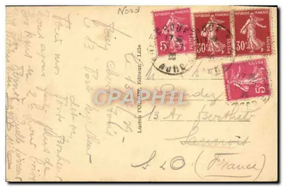 Bray-Dunes - A praia - Cabines — L.P. Editor, n° 134/34 — Verso