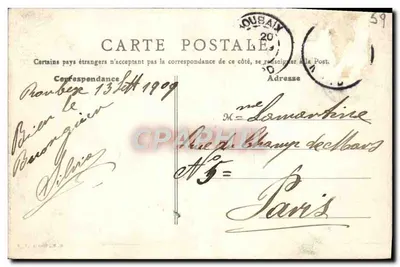 Castello di Blanc-Seau a Tourcoing (Nord) — proprietà di M. Victor Vaissier — editore non identificato, n° serie 62 — Verso