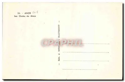 Anor. As Cachoeiras do Maca — J. Mercier, Hautmont, N°26 — Verso