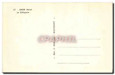 Anor - A Galoperie — editor J. Mercier, Hautmont — Verso