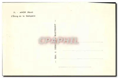 Anor - L'Étang de la Galoperie — Editor J. Mercier, Hautmont — Verso