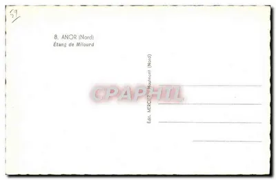 Lago de Milourd — Anor (Nord) — Editor Mercier, Haumont (Nord) — Verso