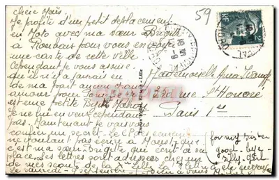 Roubaix — Escola Nacional de Belas Artes — carta postal n°4 — Verso