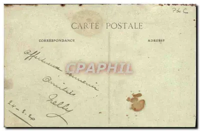 Bilhete postal antigo Lievin Grands Bureaux Militaria — Verso