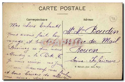 Park Si-CLOUD — Basen Fep à Cheval, Terrasa, Trocadéro i Szkoła Normalna — E.M. — n°4325 — Rewers