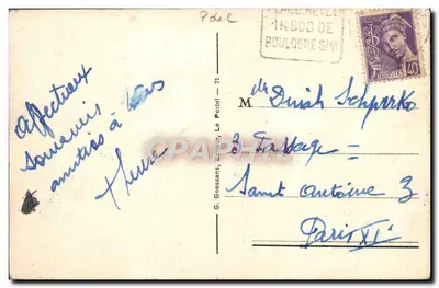 Le Portel - A praia e as villas do cais Oeste — G. G. 55 — Verso