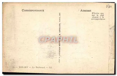 Sanary-sur-Mer — Boulevard — editore Lévy & Neurdin — Verso