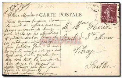 Les Sablettes — Panorama de Tamaris y Manteau — Edición A. Scaud — Reverso