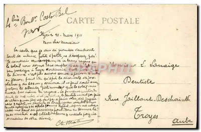 Hyères — Aleja Beauregard — Wyd. Poullan — Rewers
