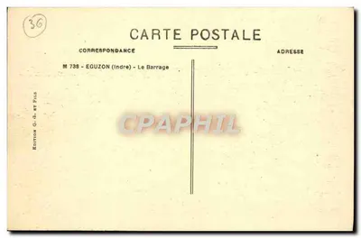 Pittoreska Creuse — przepływ — Wydawnictwo G. a. et Fils, nr 36 — Rewers