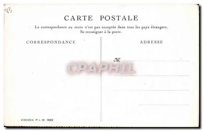L'Estérel — Um canto da enseada de Agay — Agenda P.L.M. 1922 — Verso