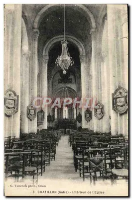 Chatillon (Indre) — Interior da Igreja — G. Tanchon fot., Cillon