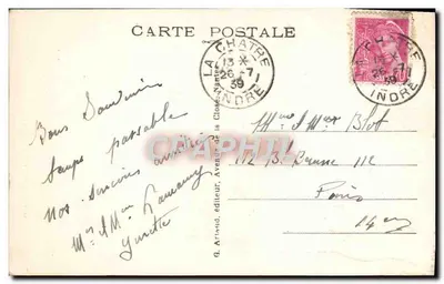 Castelo Magnet — Arredores de LA CHATRE (Indre) — Verso