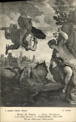Persée uwolniający Andromedę — Muzeum w Rennes — Szkoła Wenecjanska — A. Lamiré, Wydawca, Rennes