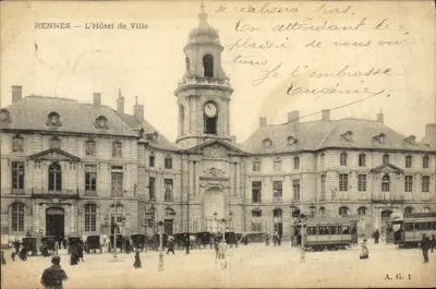 Rennes — Widok na Hotel de Ville — A.G. 1