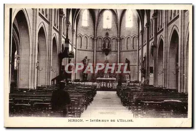 Hirson — Interior da igreja — Edição Mury, Hirson