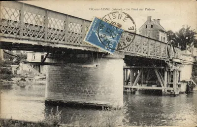 Vic-sur-Aisne (Aisne) — O Ponte sobre o Aisne — Beauregard, Compiègne