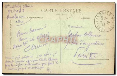 Néris-les-Bains — Grande Estabelecimento Termal — G. Chaumont, editor — Verso