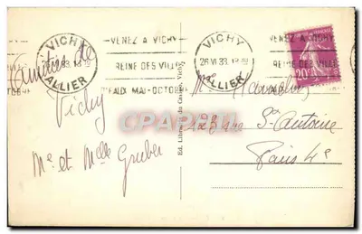 Vichy — Galeria zamknięta i pergola — Wyd. Vichy, nr 163 — Rewers