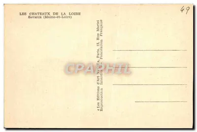 Castillo de Saumur — Los Castillos de la Loira — Ediciones d'Art YVON — Reverso