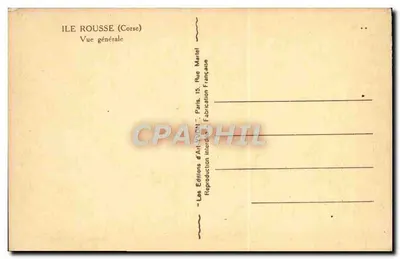 Ile Rousse (Korsyka) — Ogólny widok — Wydawnictwo Sztuki Yvon, Paryż — Rewers