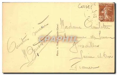Ariadne - Ajaccio - Córsega — Foto A. Tomasi Ajaccio, n°163 — Verso