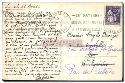 Laval - Mayenne - Donjon Starego Zamek XII wieku - Mozais — Rewers