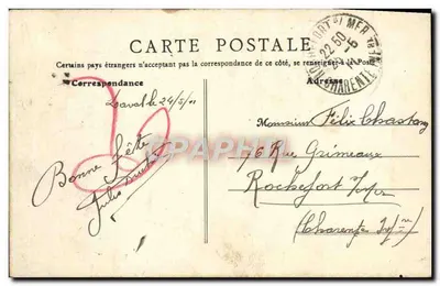 Laval — Widok z Mostu Nowego — B.F., PARIS — Rewers