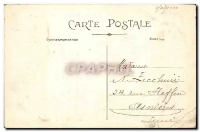 Château-Gaontier — Visão geral tirada do Hospital — Edição J. Maltey, fotografia, Sable-sur-Sarthe — Verso