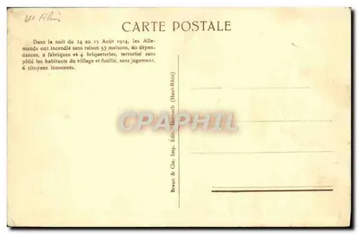 Bourtzwiller — Pomnik i kościoł — Braun & Cie, Dornach (Haut-Rhin) nr 402 — Rewers