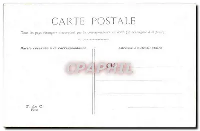 Wyspa Cap Martin przy Menton — studium artystyczne — J. de G. Paris, n° 1467 — Rewers