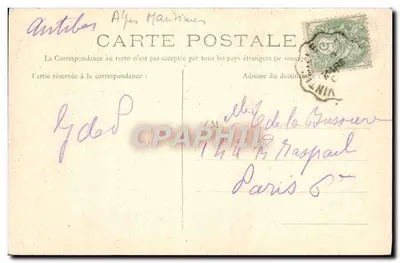 Antibes — O Cabo Eilenroc — H. Berger e Cie, Antibes — Verso