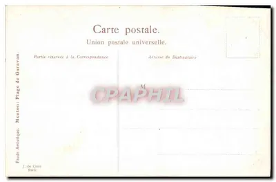 Menton — Widok wybrzeża — Etude Artistique, Paryż — Rewers