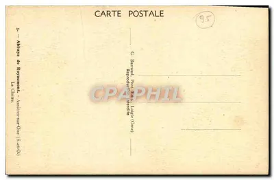 Abbaye de Royaumont — Widok przez portal gotycki — G. Barraud, Pliet, Laiète (Ome) — Rewers