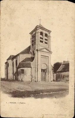 Bilhete postal antigo Persa — A Igreja