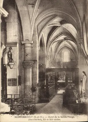 Montgeroult (S.-et-O.) — Altar da Santa Virgem. (Lado sul baixo), séculos XI e XII.