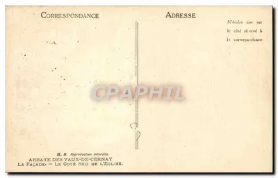 Abadia de Vaux-de-Cernay — Fachada sul da igreja — H. R. — Verso