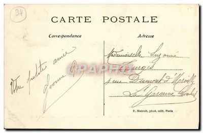 Bois de Vincennes — Lago dos Mínimos — As Cataratas — E.M. — n°1160 — Verso
