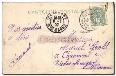Vue de la ville de Chalindret — éditeur Cartolina Postale, n° 68 — Verso