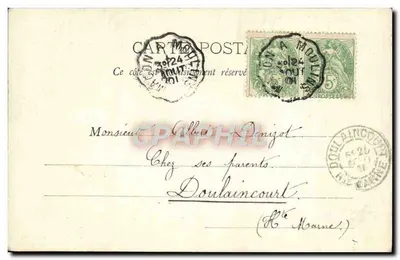 Stare szpitalnictwo Charity w Doullaincourt — wydawca nieznany, numer seryjny nie widoczny — Rewers