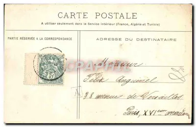 Avignon - Ponte suspenso — Edição A. Benet, Avignon, n°6 — Verso