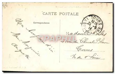 Châtellerault - Ponte Henri IV — vista da ponte sobre a Vienne — editor não identificado — Verso