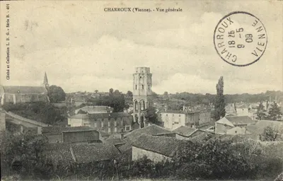 Charroux (Vienne) - Vista geral - Cliché Coleção L. B. - Série G