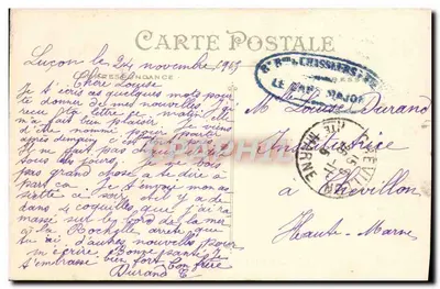Luçon (Vendée) — A Cour de Honra do Colégio Richelieu — Artaud et Nozais, Nantes — Verso