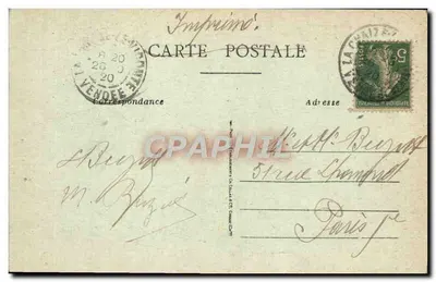 Fontanna w parku Luçon — wydawca R. Bergevin, 66 rue des Merciers, La Rochelle — Rewers