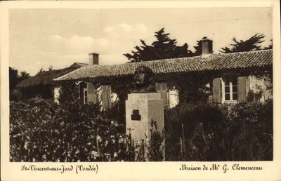 St-Vincent-sur-Jard (Vendée) — Huis van M. G. Clemenceau — uitgever niet zichtbaar