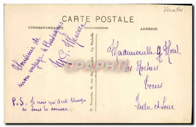 Chavagnes-en-Paillers (Vendée) — A Virgem da Comunidade das Ursulinas de Jesus — Verso